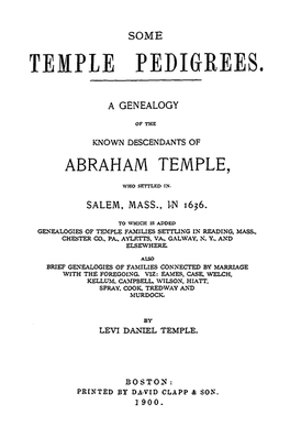 Temple Pedigrees