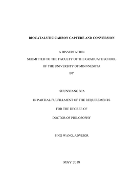 Biocatalytic Carbon Capture and Conversion