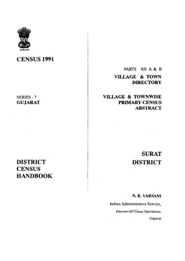 District Census Handbook, Surat, Part XII a & B, Series-7