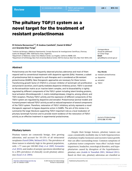 The Pituitary Tgfβ1 System As a Novel Target for the Treatment of Resistant