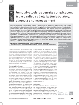 Femoral Vascular Access-Site Complications in the Cardiac Catheterization Laboratory: Diagnosis and Management