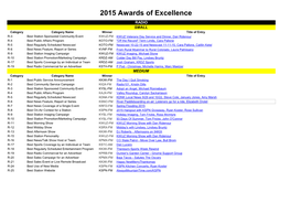 2015 Awards of Excellence