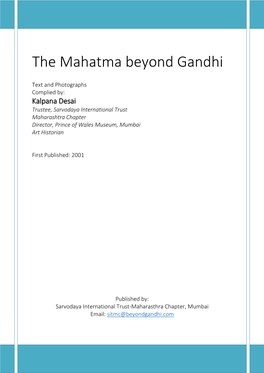 The Mahatma Beyond Gandhi