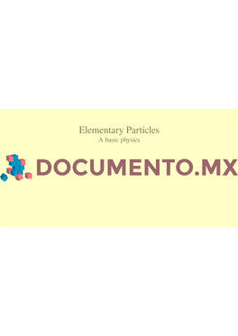 Elementary Particles a Basic Physics Contents
