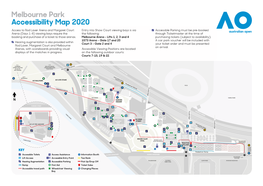 Melbourne Park Accessibility Map 2020