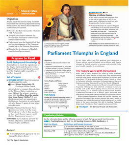 Parliament Triumphs in England