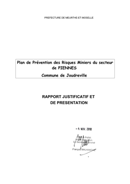 Rapport De Presentation PPRM Joudreville