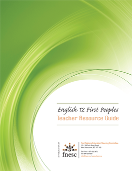 TEACHER RESOURCE GUIDE English 12 First Peoples