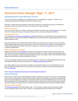 Hurricane Irma–Georgia: Sept