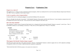 Guide to Property Levy