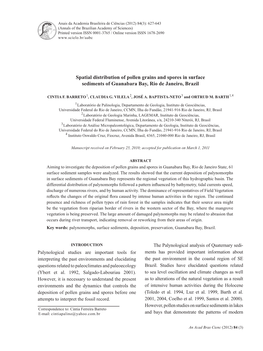 Spatial Distribution of Pollen Grains and Spores in Surface Sediments of Guanabara Bay, Rio De Janeiro, Brazil