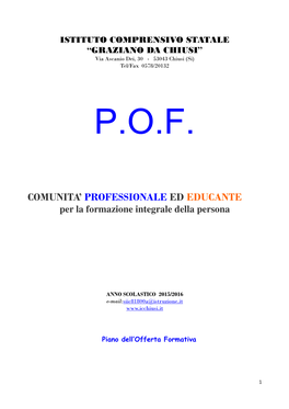 Comunita' Professionale Ed Educante