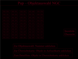 Pup – Objektauswahl NGC