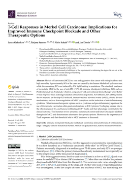 T-Cell Responses in Merkel Cell Carcinoma: Implications for Improved Immune Checkpoint Blockade and Other Therapeutic Options