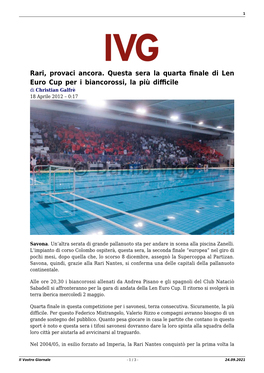 Il Vostro Giornale - 1 / 3 - 24.09.2021 2