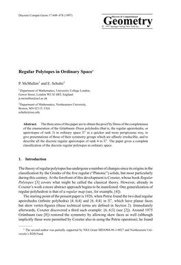 Geometrydiscrete & Computational © 1997 Springer-Verlag New York Inc