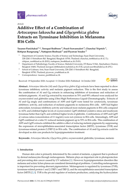 Additive Effect of a Combination of Artocarpus Lakoocha And