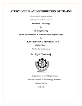 Study on Delay Distribution of Trains