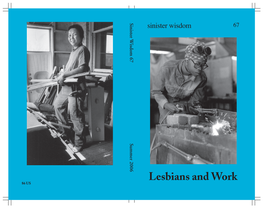 Lesbians and Work $6 US Publisher: Sinister Wisdom, Inc
