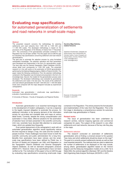 Evaluating Map Specifications for Automated Generalization of Settlements and Road Networks in Small-Scale Maps