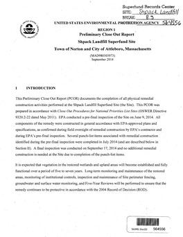 Shpack Landfill Superfund Site Town of Norton and City of Attleboro, Massachusetts (MAD980503973) September 2014