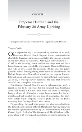 Emperor Hirohito and the February 26 Army Uprising