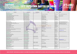 2017 Capricorn Master Calendar