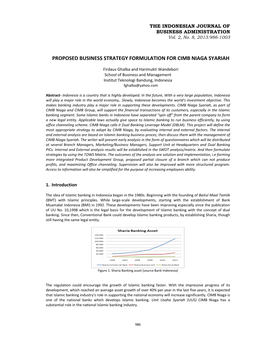 Proposed Business Strategy Formulation for Cimb Niaga Syariah