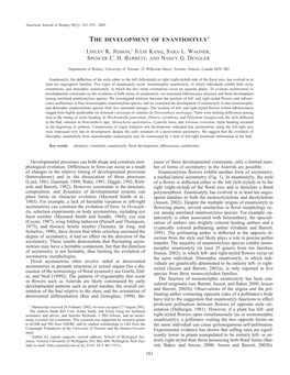 The Development of Enantiostyly1