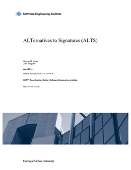 Alternatives to Signatures (ALTS)