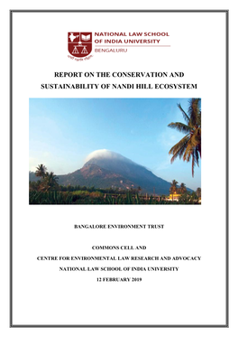 Report on the Conservation and Sustainability of Nandi Hill Ecosystem