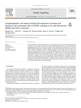 Cellular Signalling 60 (2019) 81–90