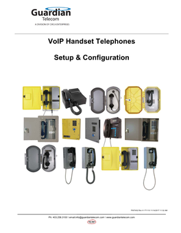 Voip Handset Telephones Setup & Configuration