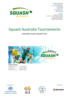 Squash Australia Tournaments Australian Junior Squash Tour