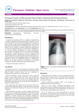 Catamenial Pneumothorax