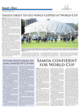 Samoa Confident for World