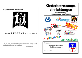 Kinderbetreuungs- Einrichtungen