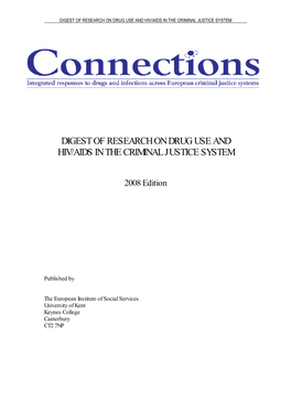 Digest of Research on Drug Use and Hiv/Aids in the Criminal Justice System