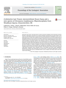 A Distinctive Late Triassic Microvertebrate Fissure Fauna and A