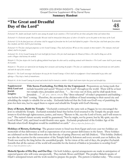 “The Great and Dreadful Day of the Lord”