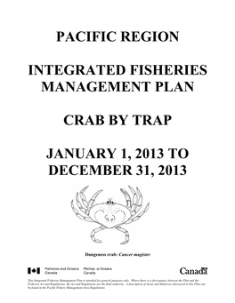 Pacific Region Integrated Fisheries Management Plan