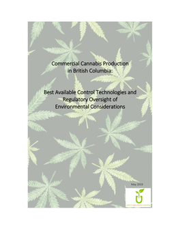 Report on Best Available Control Technologies for the Cannabis Industry