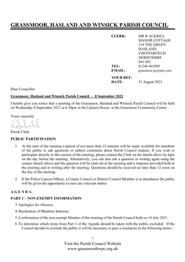 Grassmoor, Hasland and Winsick Parish Council