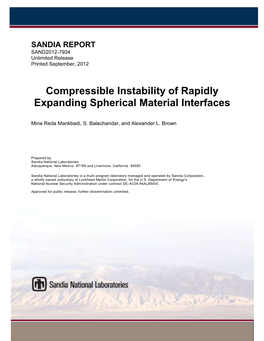 Compressible Instability of Rapidly Expanding Spherical Material Interfaces