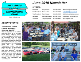 June 2019 Newsletter