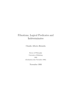 Fibrations, Logical Predicates and Indeterminates