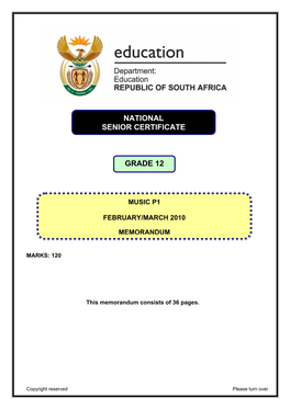 Section A: Theory of Music