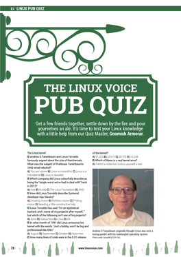 Pub Quiz the Linux Voice