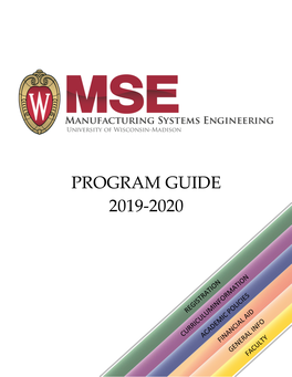 MSE Program Guide and Contacts Another Potential Advisor