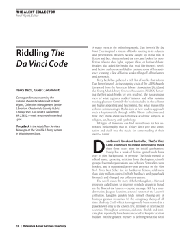 Riddling the Da Vinci Code